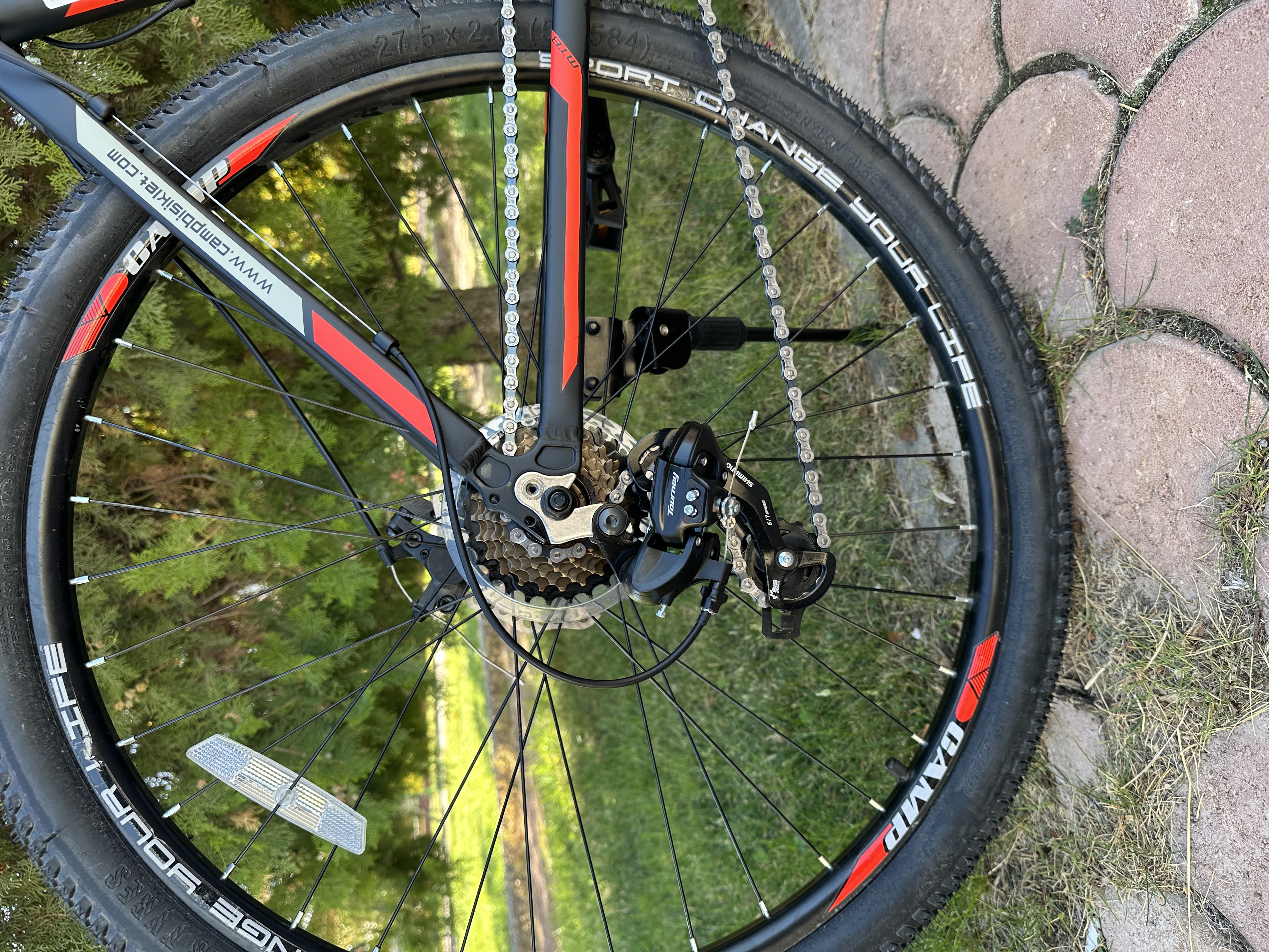 Bisiklet Camp XC 4.1 27,5" Jant 18" Kadro Shimano ST-EF41 – 21 Vites – Mekanik Disk Fren – Kırmızı - Küçük Resim 3