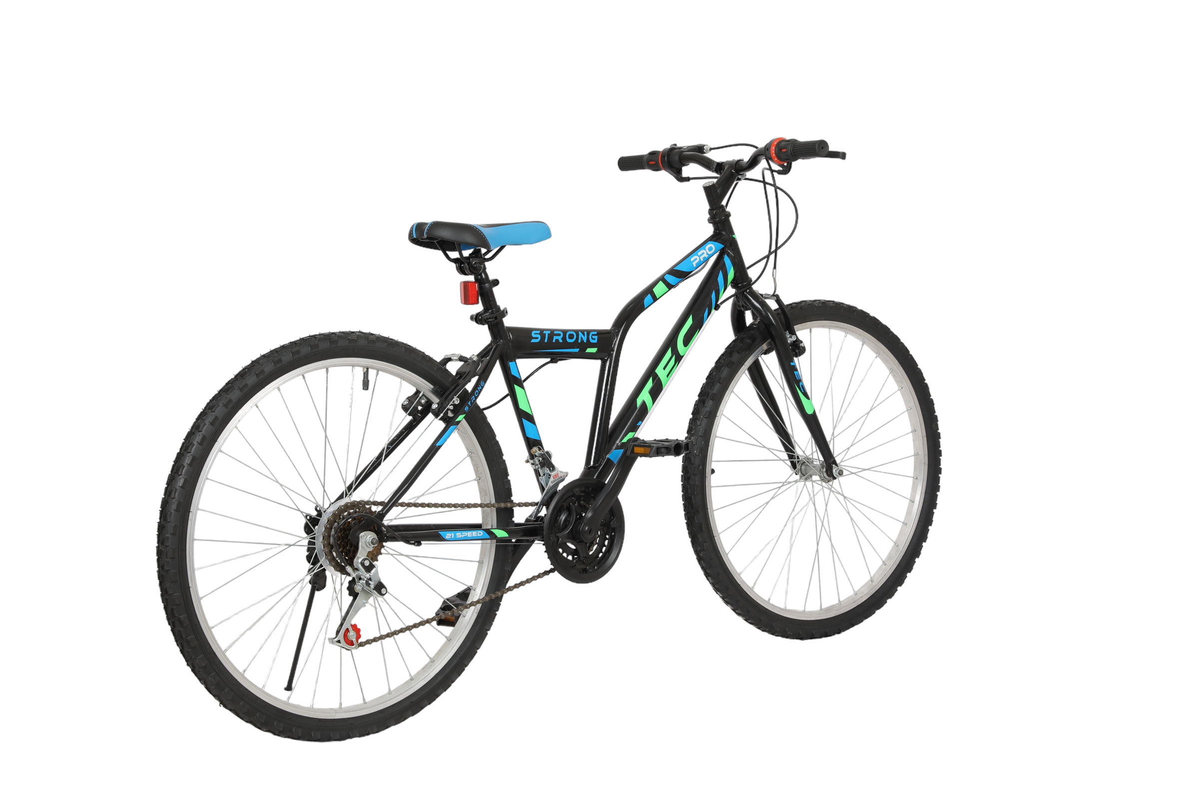 Bisiklet Strong 26" Jant 21 Vites Erkek Dağ Bisikleti Siyah - Mavi - Küçük Resim 2